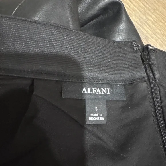 Alfani Vegan Leather Midi Skirt Size S - Picture 3 of 6